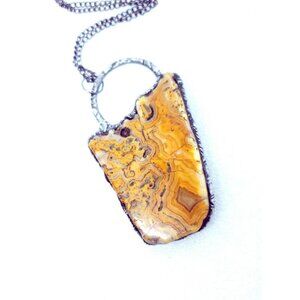 Crazy lace crystal necklace handmade